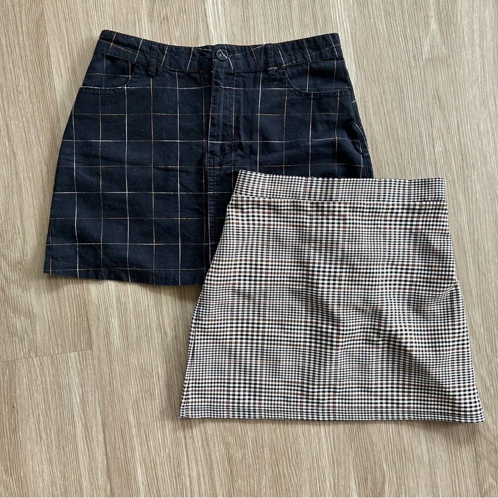 Plaid & check miniskirt bundle